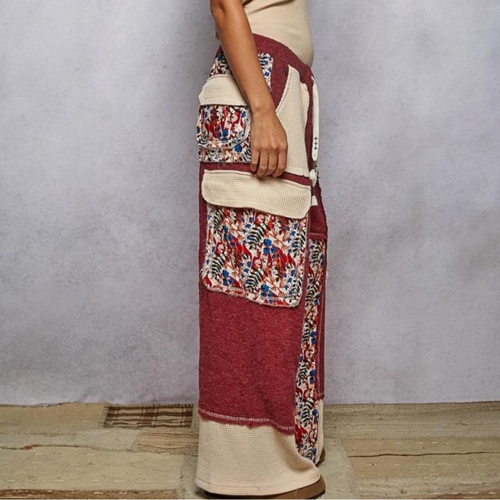 POL patchwork quilted drawstring pants NWT - image 3